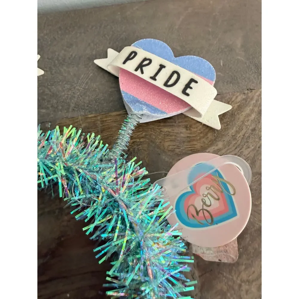 New Bundle of Pride/Rainbow LGBTQ Hair Accessories bow, headbands, and hair ties
